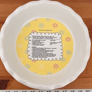 Nantucket Deep Dish Apple Pie Recipe Baking Dish Microwave Dishwasher Safe